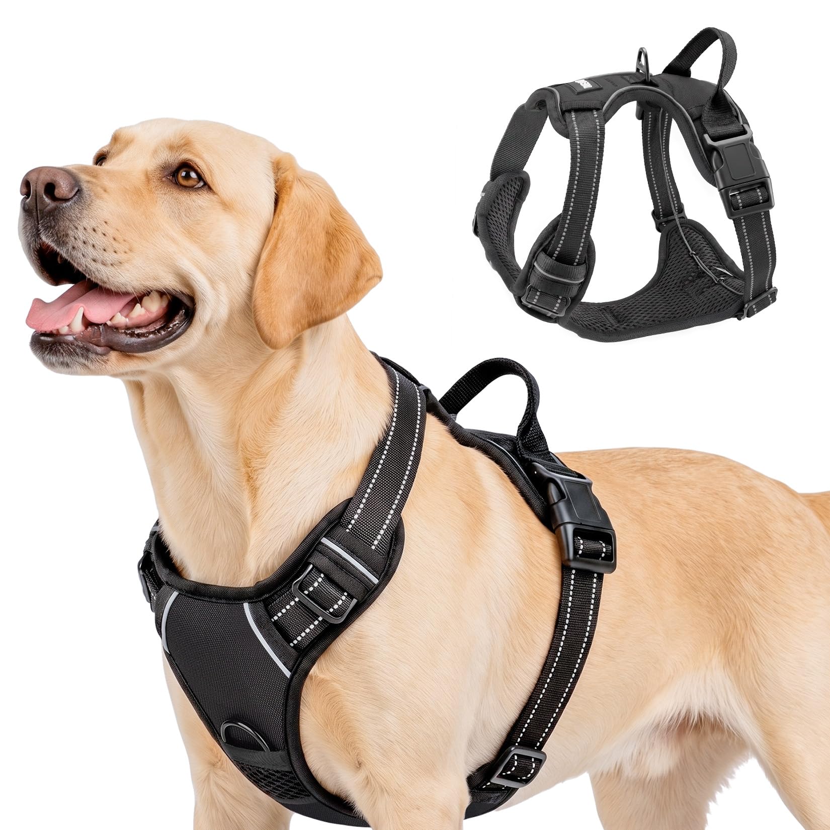 REVER No Pull Dog Harness Front Clip, Adjustable Small Medium Large