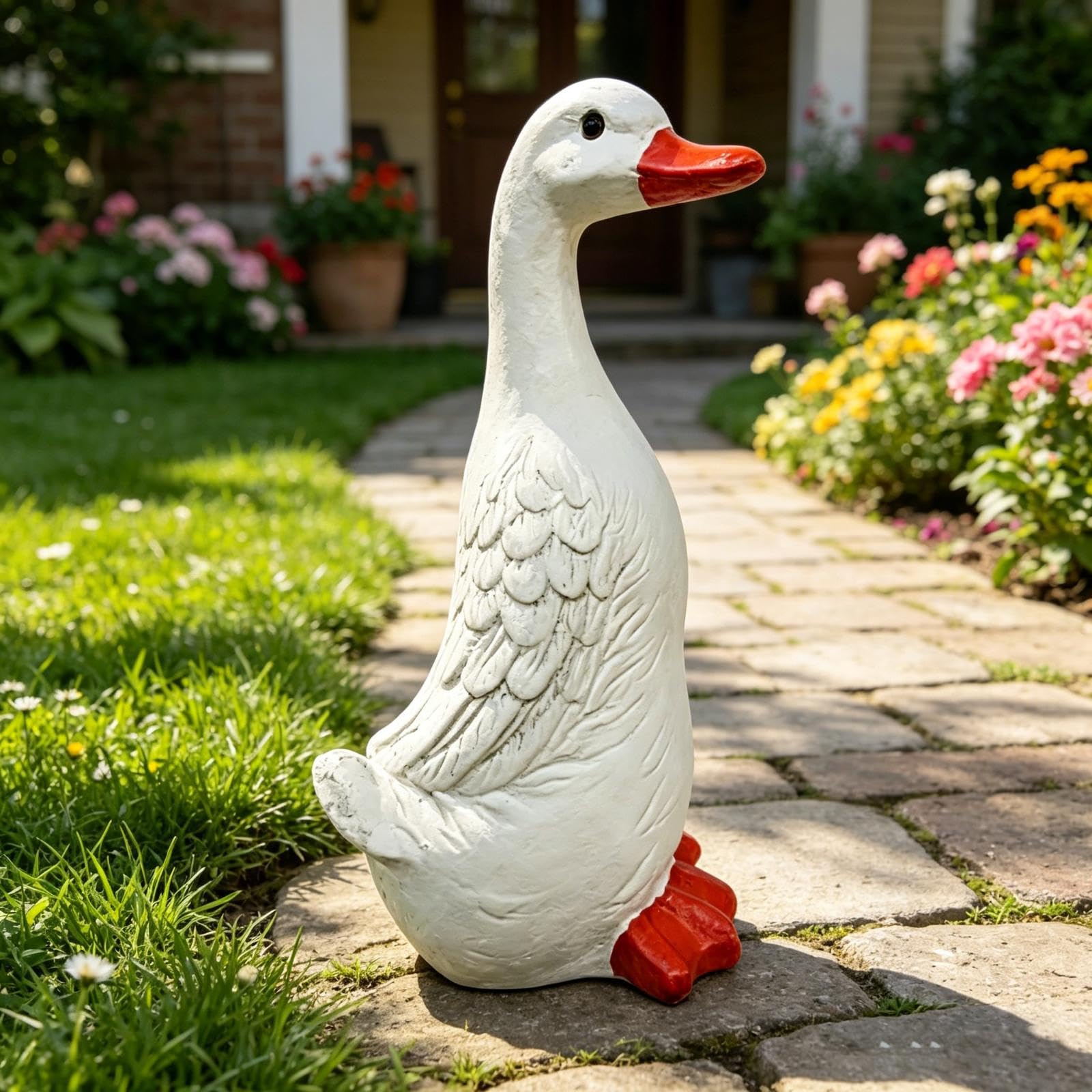 Estatua de Jardín de Resina Resistente a La Intemperie con Forma de para Exteriores Y Patios.