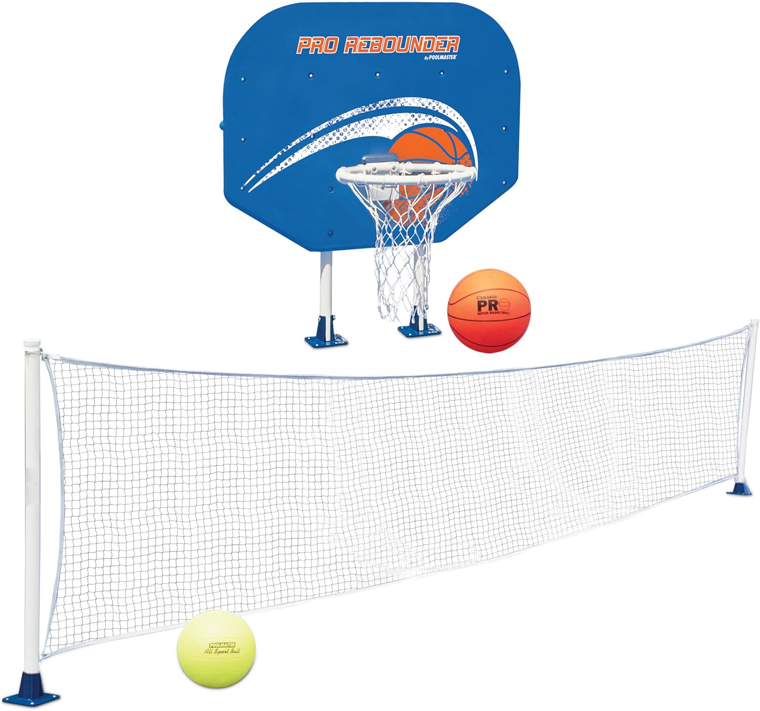 Poolmaster Swimming Pool Basketball and Volleyball Game Combo, Above-Ground Pool