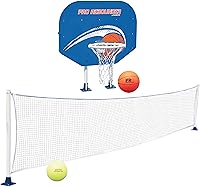Vista 1 de Poolmaster - Combo de juego de baloncesto y voleibol para piscina, Combo sobre el suelo, talla única