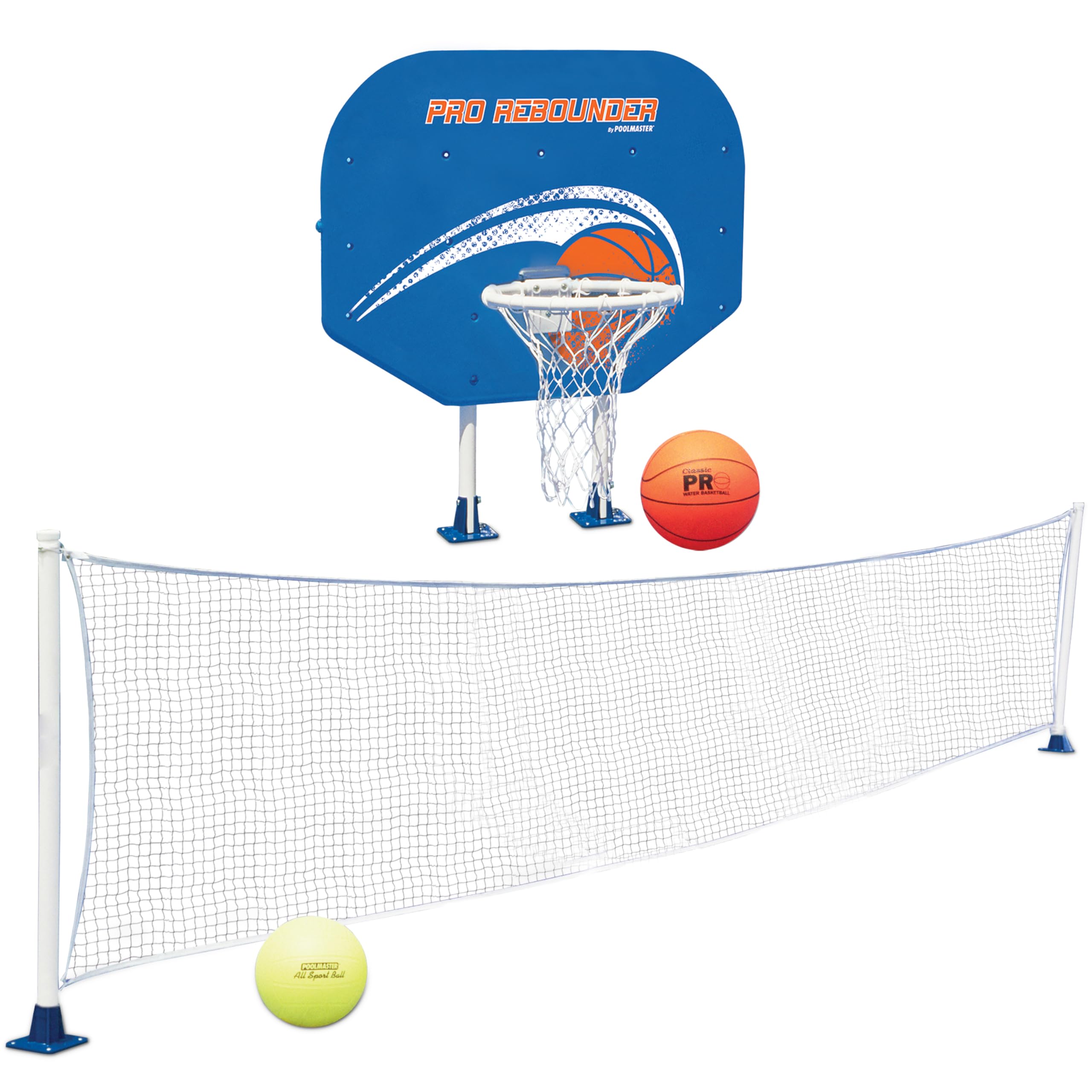 Poolmaster Swimming Pool Basketball and Volleyball Game Combo, Above-Ground Pool
