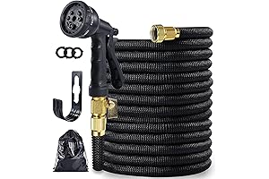 200ft Expandable Garden Hose with 8 Spray Patterns for Efficient Outdoor Watering