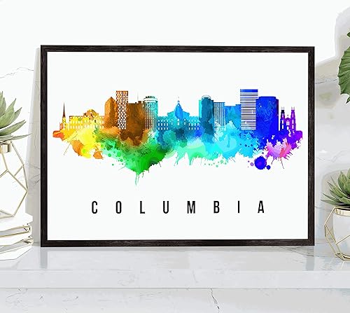 Vista 12 de Póster de Fargo Skyline Dakota del Norte, pintura de paisaje urbano de Dakota del Norte, póster de Fargo Dakota del Norte, impresión de paisaje