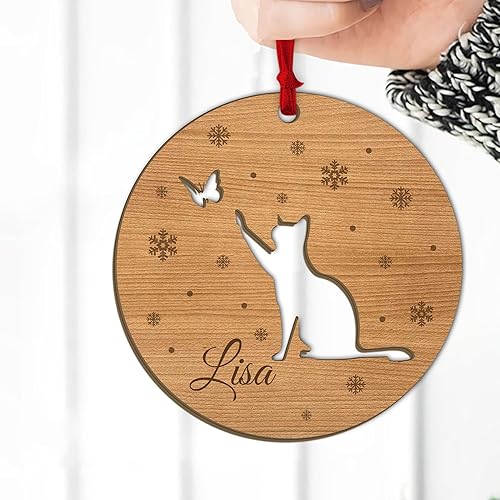 Miniatura 7 de Adorno conmemorativo personalizado de gato Maine Coon  Adorno conmemorativo personalizado para mascotas, adorno de memoria de gato, alas de ángel