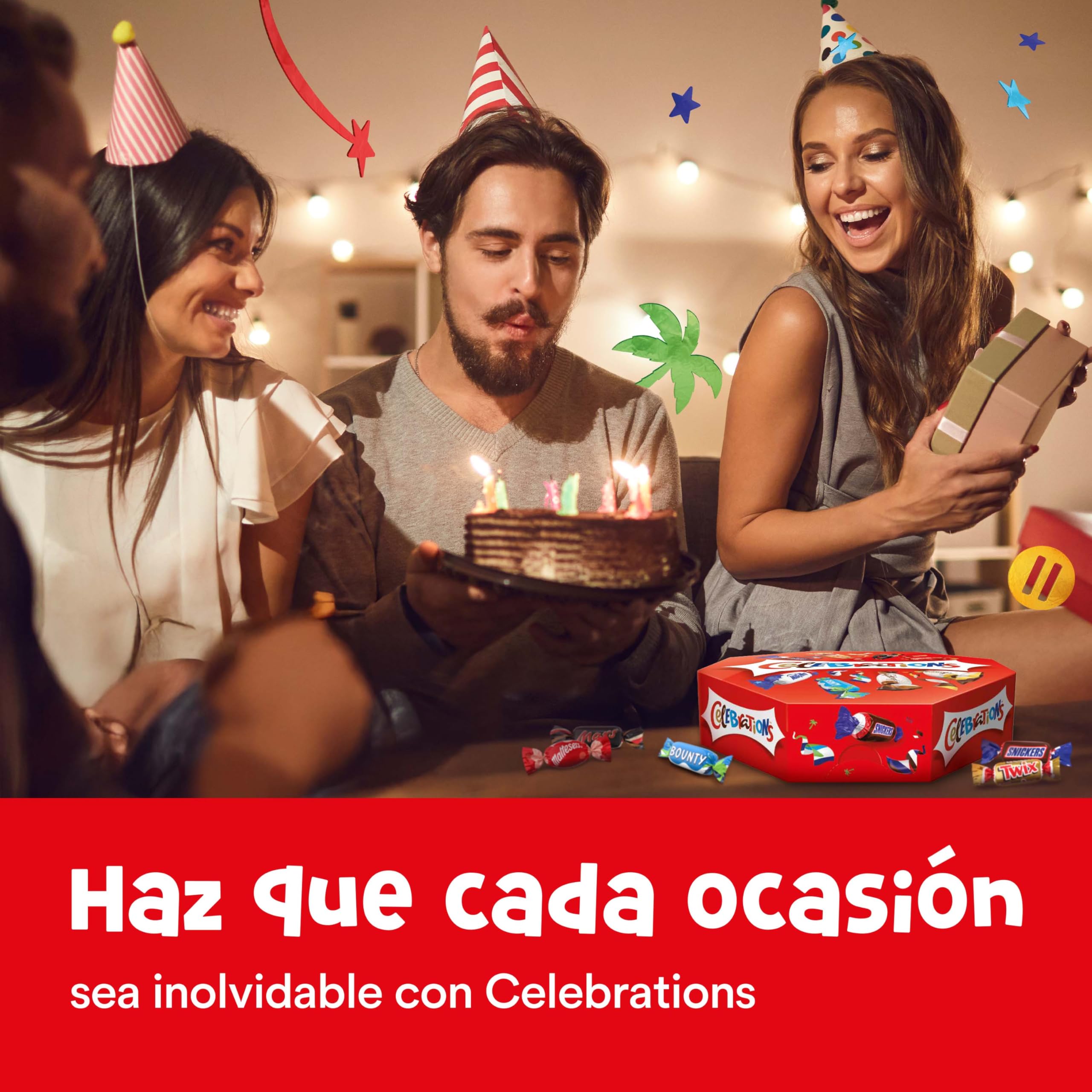 Celebrations, Caja Mezcla de Chocolatinas Mini, Disfruta de un Variedad de Sabores, Ideal como Regalo (196g)
