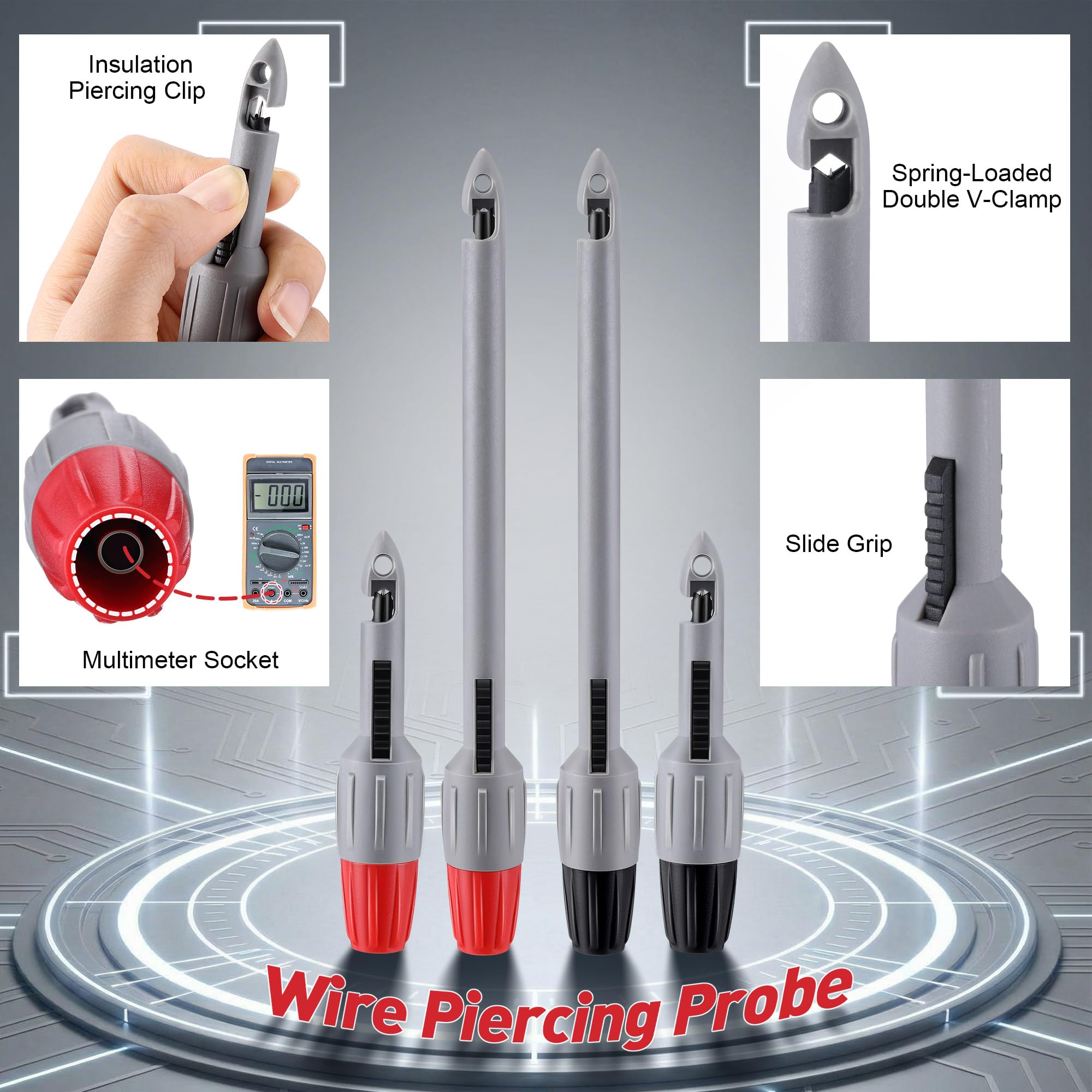 4 Pcs Wire Piercing Probe, Insulation Piercing Clip, Silver — Amazon image 3