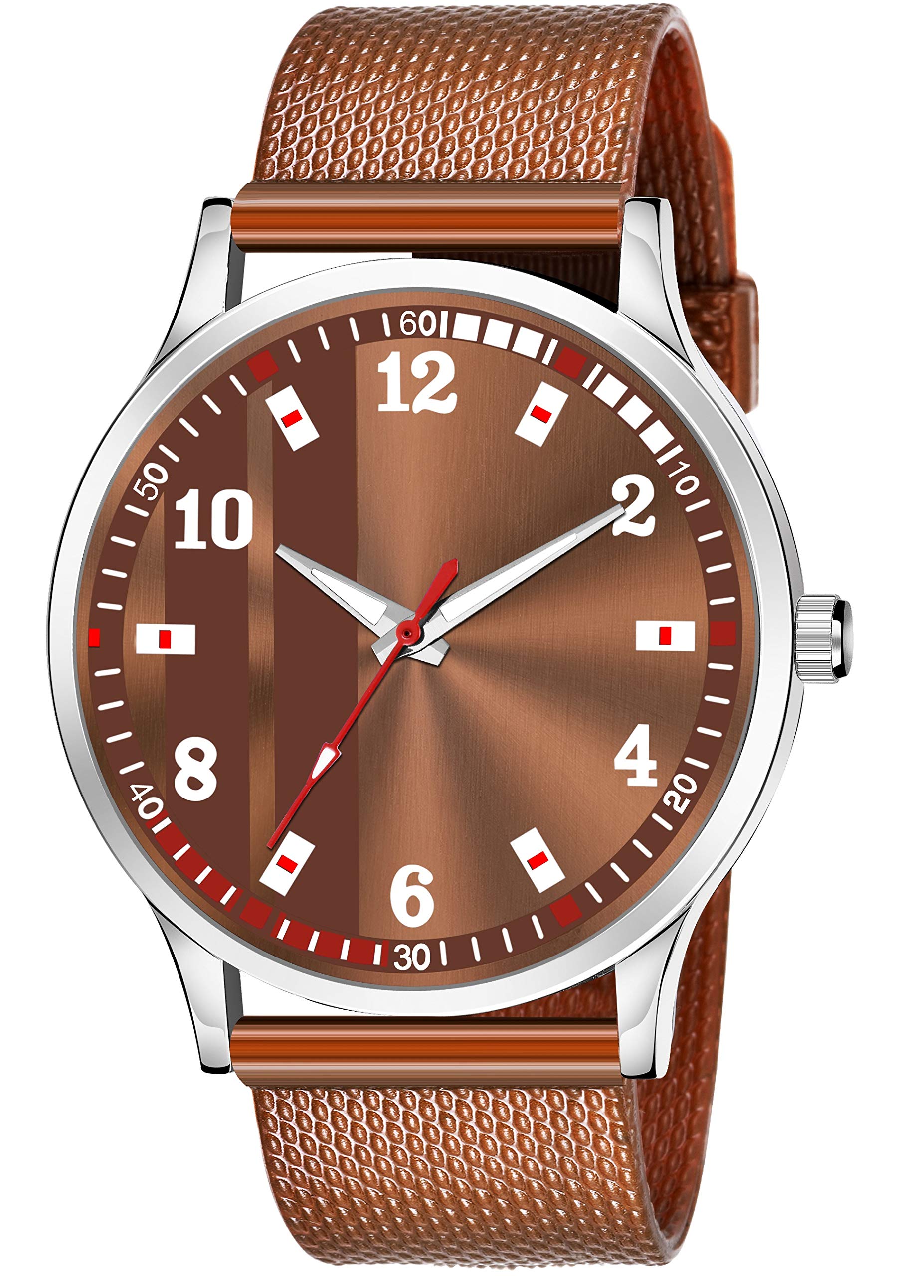DREAM VILLA Analog Slim Dial Rubbers Strap Wrist Watch for Boy and Men Watch (Brown) (B08X7DPQ3X) Amazon Price History, Amazon Price Tracker