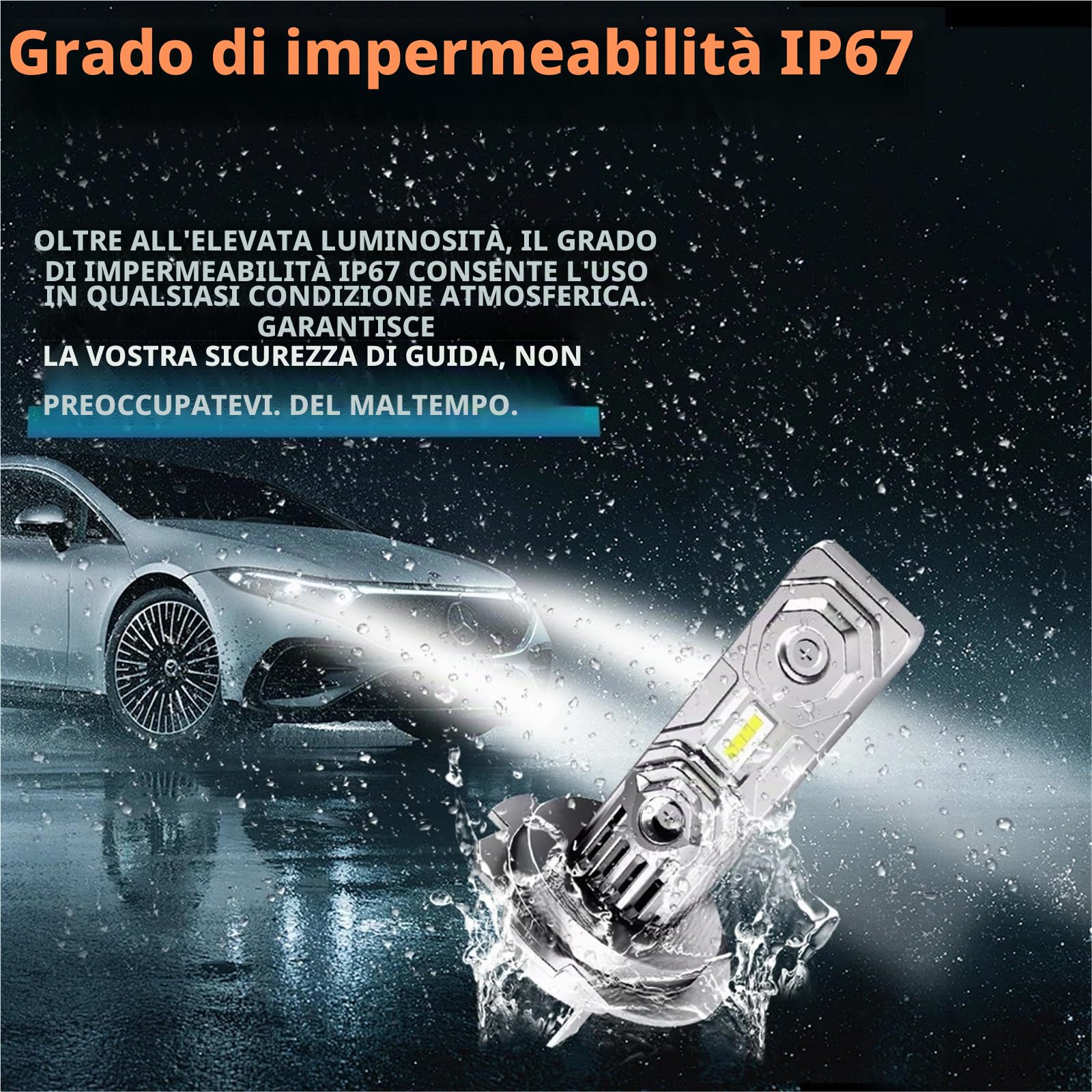 Luci per motociclette Adatto per Benelli TRK502 X TRK 502X 2021 TRK 502 Lampadine per fari a LED da 60 W H7 per moto Faro per moto(2PC LED H7 WHITE)