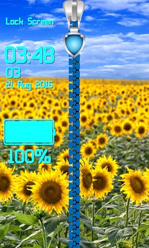 Tela de girassol Zipper fechamento