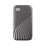 Western Digital 1TB My Passport SSD Portable External Solid State Drive, Gray, Sturdy and Blazing Fast, Password Protection with Hardware Encryption - WDBAGF0010BGY-WESN