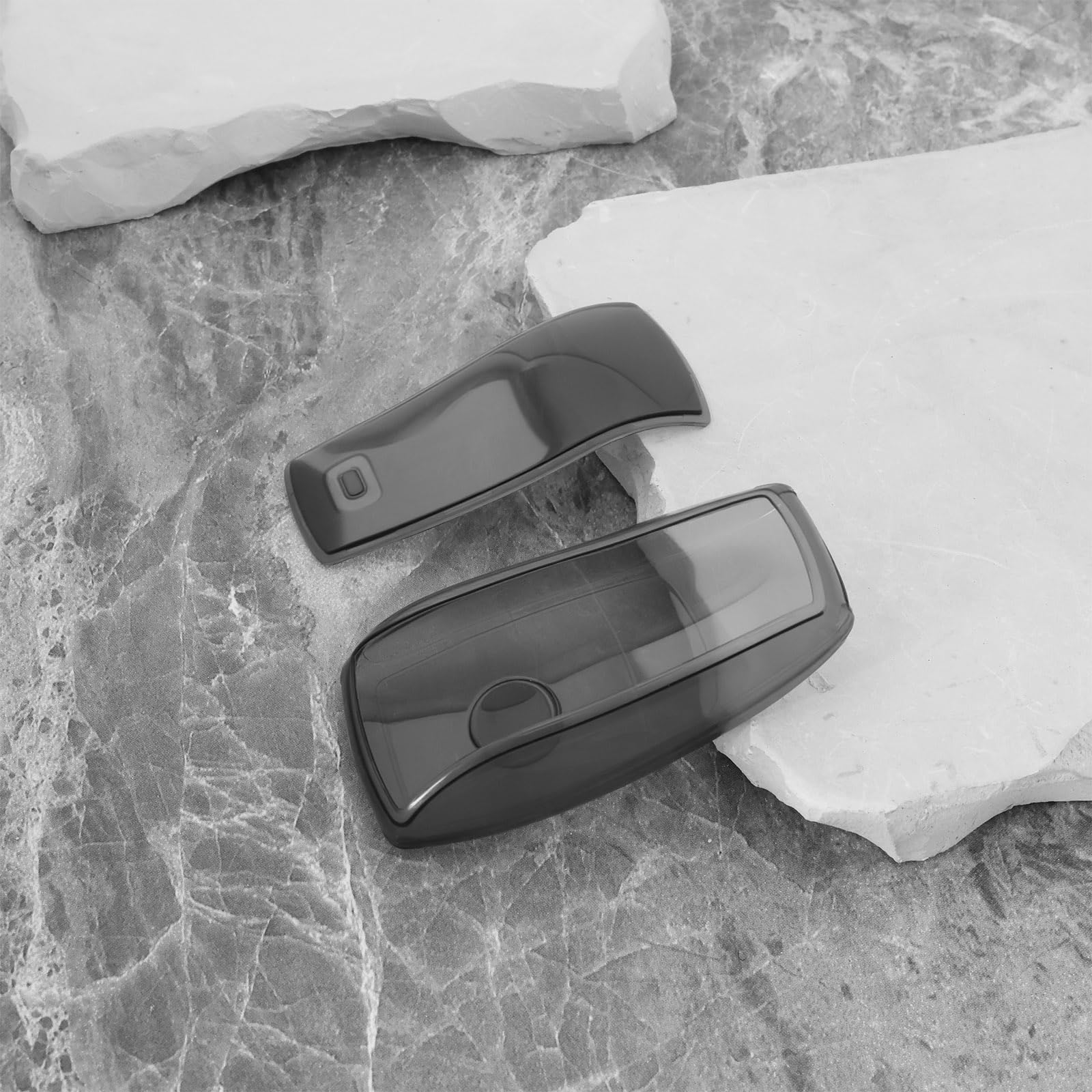 Coque De Clé De Voiture Noire Transparente Pour Mercedes-Benz Classe A, AMG GT, Classe C (2019-2022)