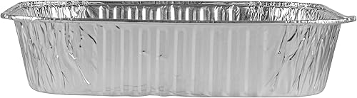 Miniatura 20 de PLASTICPRO Moldes de aluminio desechables de 3 x 3 x 2 pulgadas para hornear, utensilios de cocina perfectos para hornear pasteles, brownies, pan