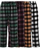 Men's Cotton Super Soft Flannel Plaid Pajama Pants- 2 Pack