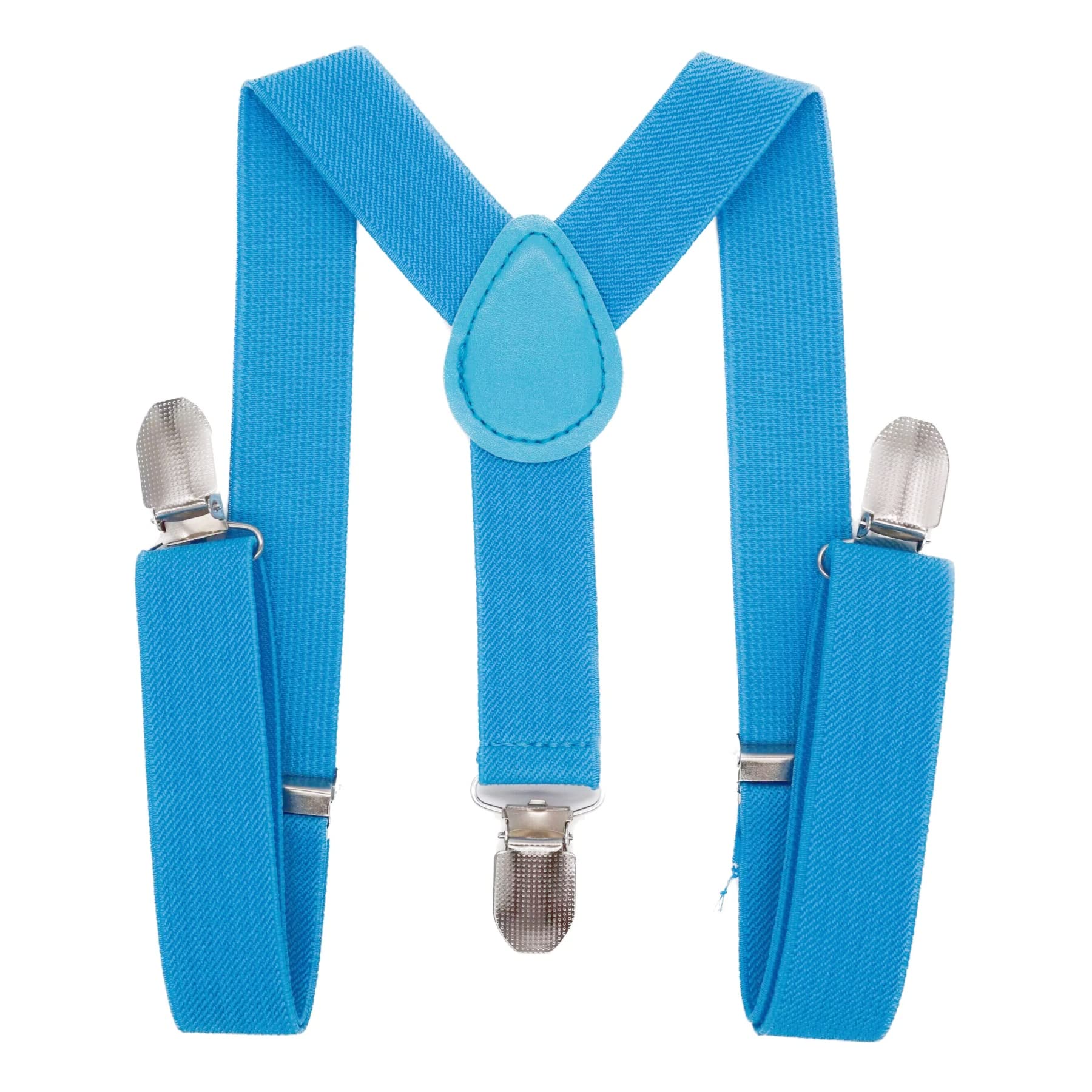WannGe Child Kids Suspenders - 1" Adjustable Y-Back Suspender for Boys & Girls - Blue
