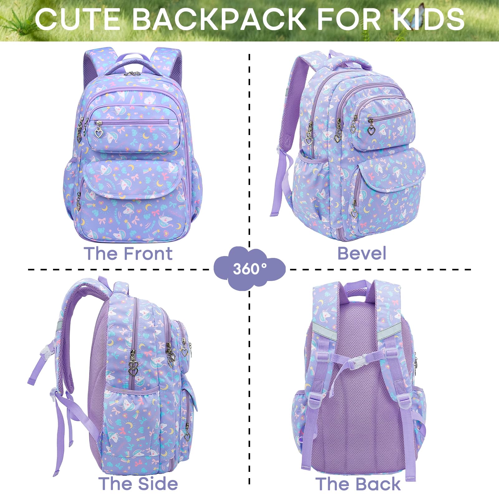 Mochilas Escolares Niña Niño Gran Capacidad Mochila Escolar para 7-12 Años Mochila Infantil Impermeable Multicompartimento Cómodo y Transpirable Mochilas Primaria