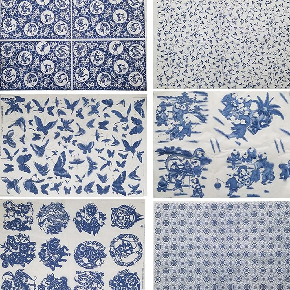 6Pcs Ceramic Decals Pottery Ceramics Clay Transfer Paper