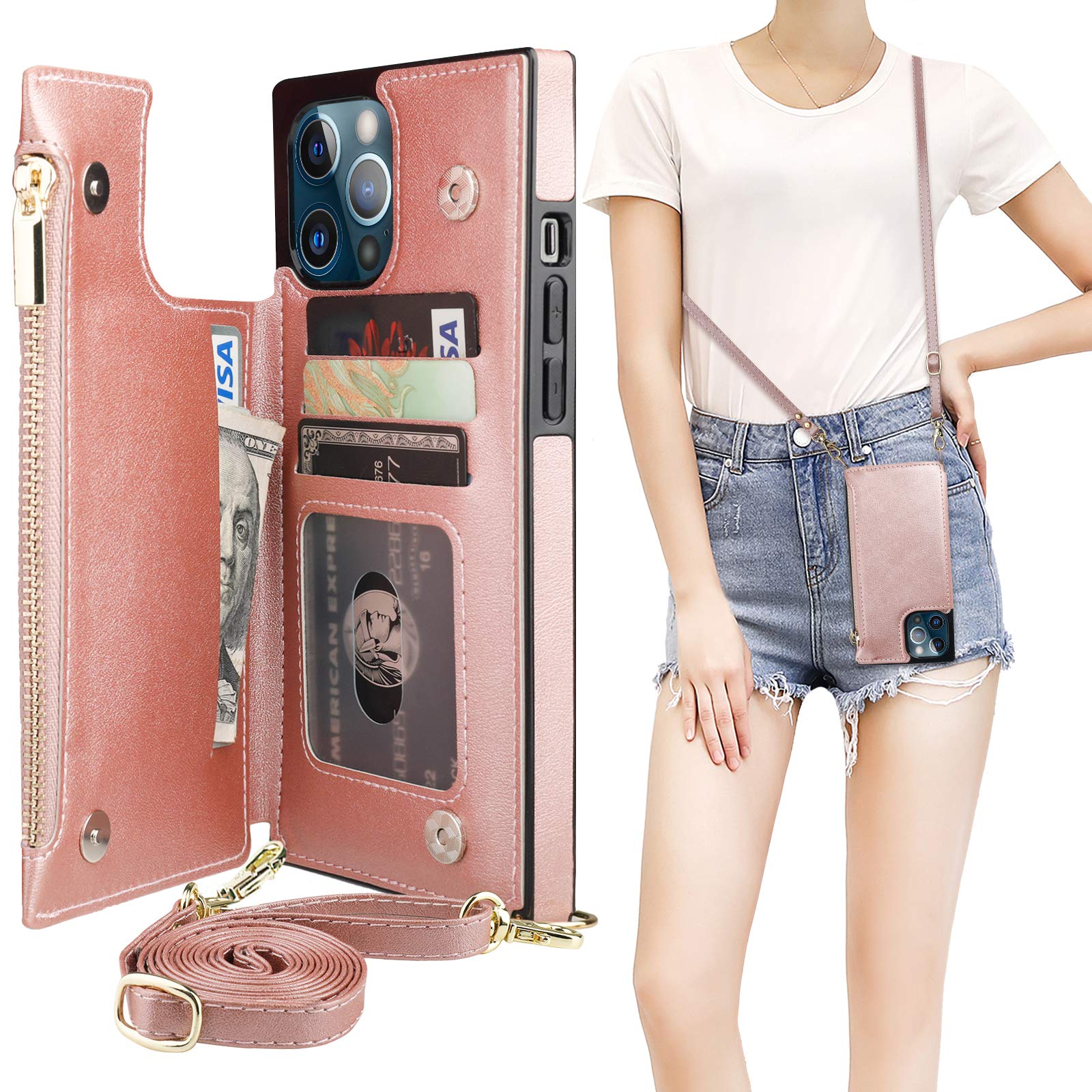 Amazon.com: Bocasal Crossbody Wallet Case for iPhone 12 Pro Max