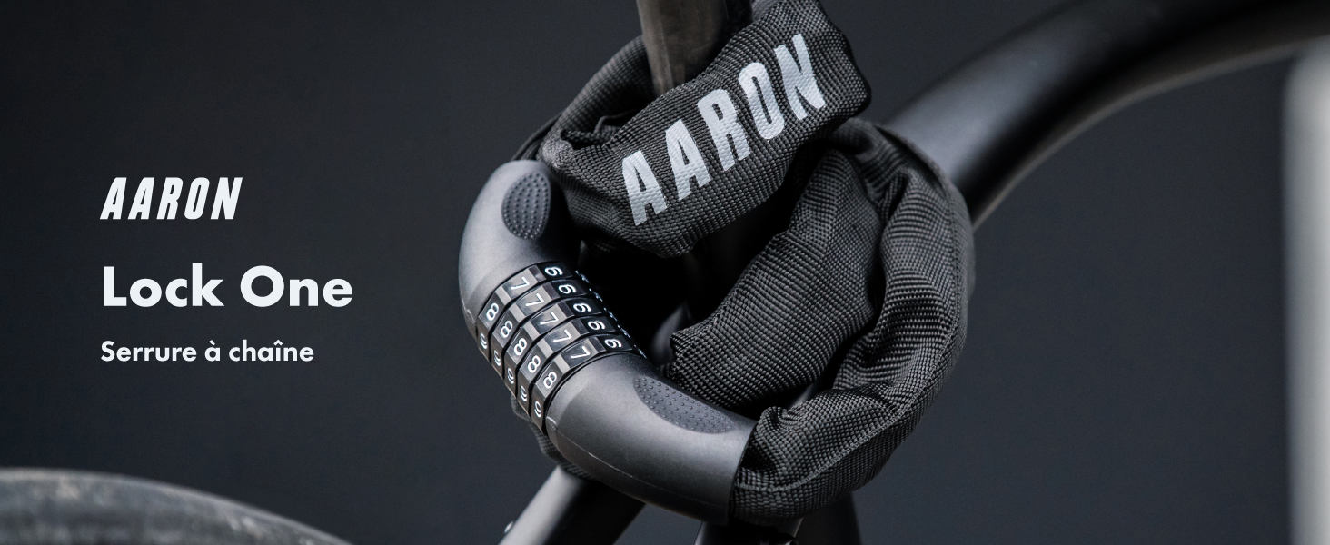 AARON Antivol Vélo Pliable Niveau 18 – Cadenas Haute Sécurité Avec Support (Noir)