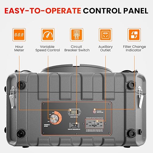 Miniatura 5 de Abestorm Depurador de aire S3 con sistema de filtración de 3 etapas purificador de aire industrial HEPA comercial para restauración de daños máquina