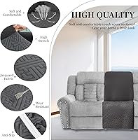 Vista 230 de Fundas 100% impermeables para sofá reclinable seccional, fundas para sofá reclinable en forma de L, funda para sofá seccional de esquina