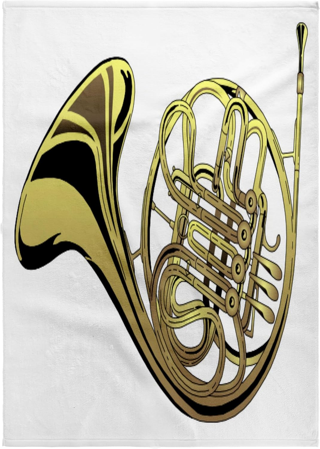 3D Rose TWL_37419_1 Large Gold French Horn, 15" x 22"