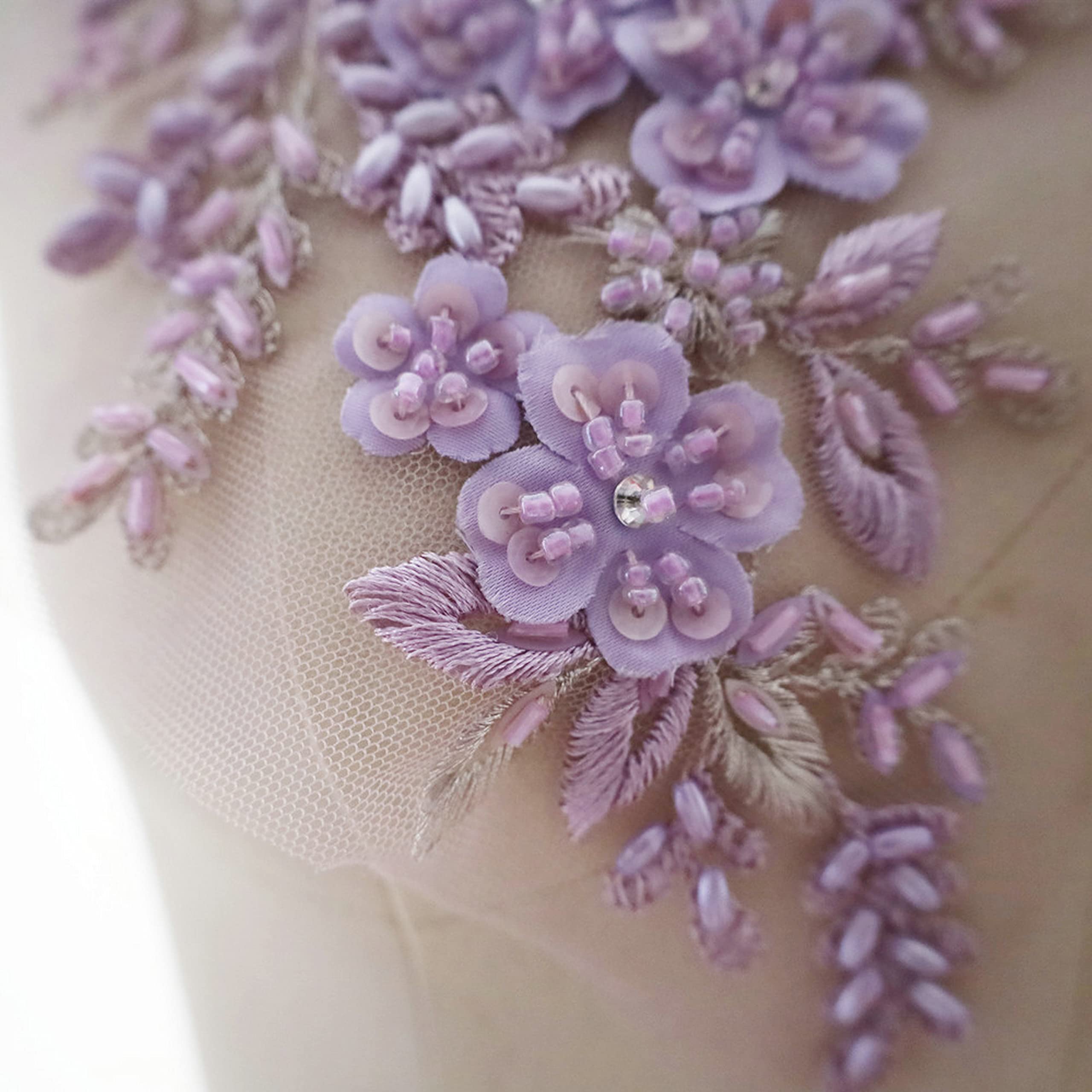 Vestido Bordado Cuentas Bordadas Florales Para Vestido De Boda