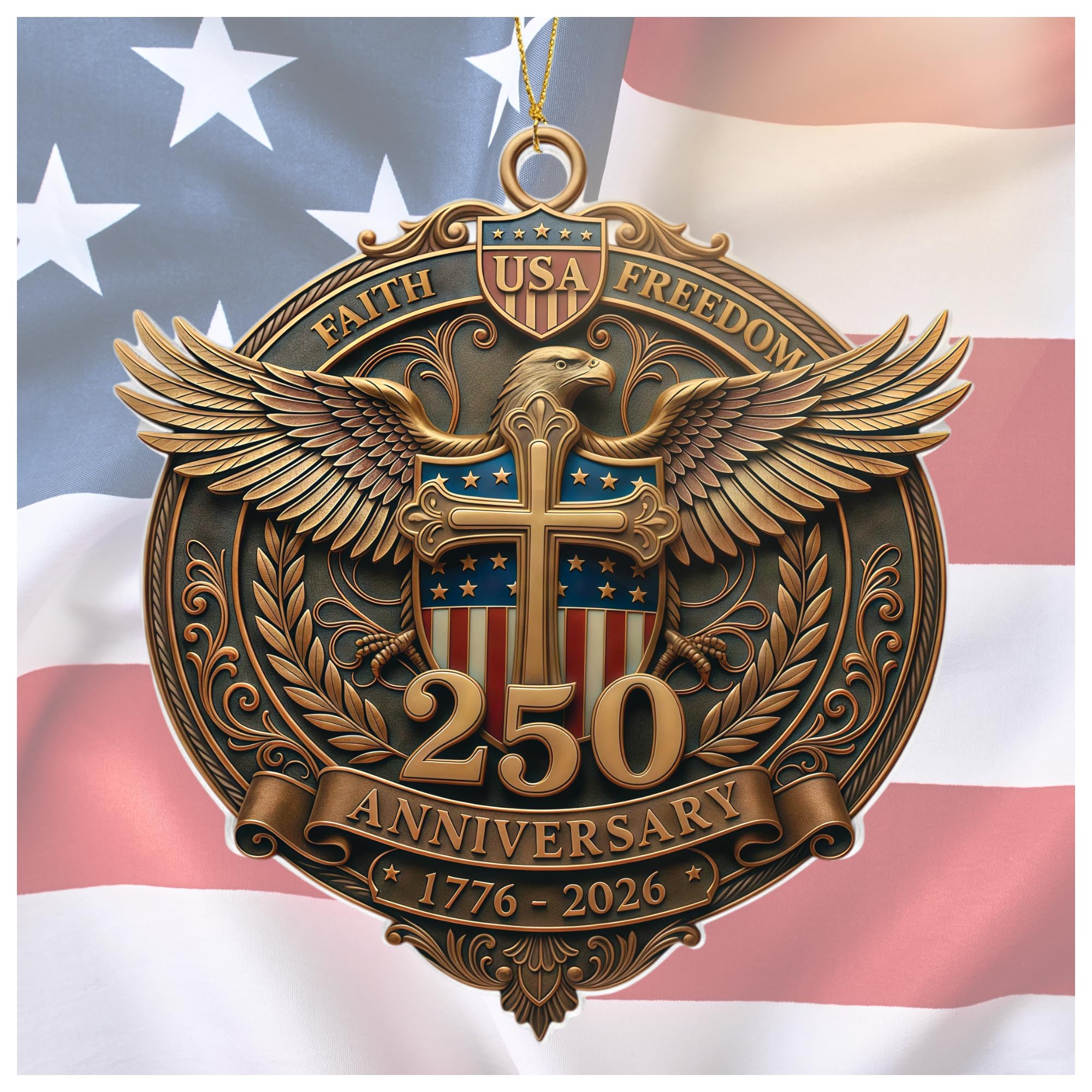 Ornement 250 ans anniversaire en finition Premium pour grande réception