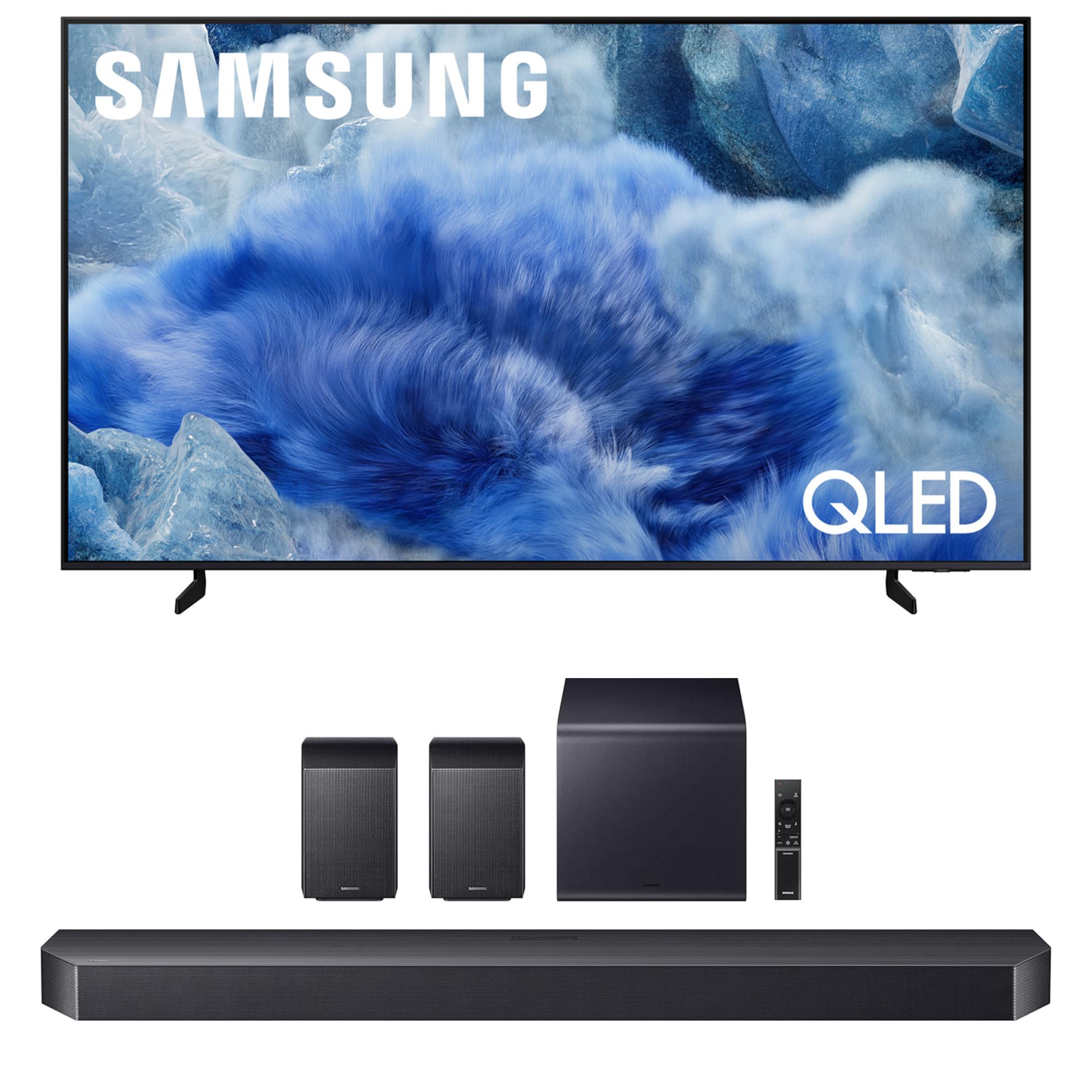 Samsung QN75Q8FAAFXZA 75 Inch Class QLED Q8F 4K Vision AI Smart TV with a HW-Q990F Q Series Soundbar 11.1.4 Ch Subwoofer with Rear Speakers (2025)