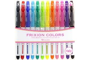 Frixion Erasable Highlighters Pens, Bold & Pastel Colors, 12-Pack