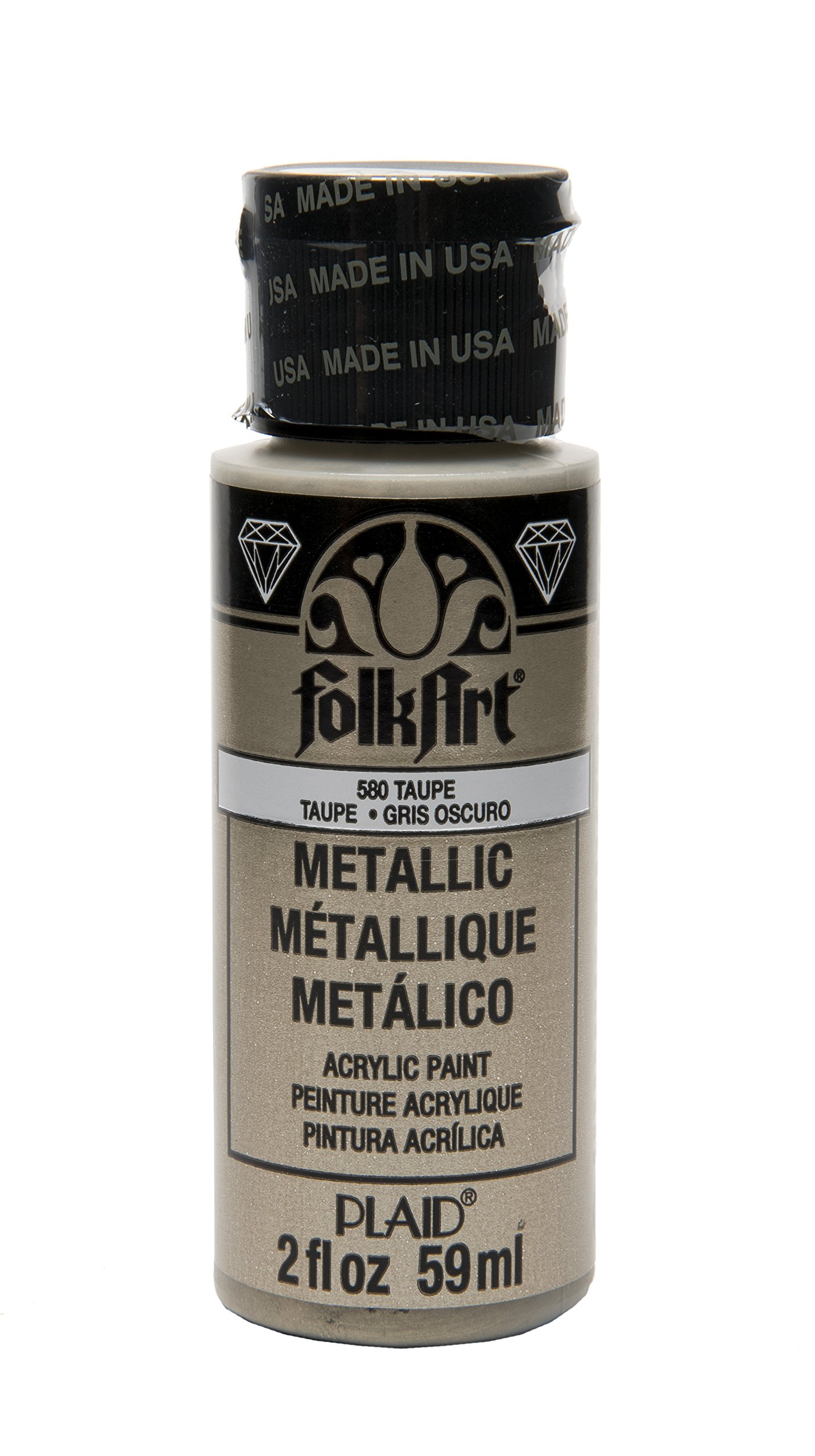 Metallic Acrylic Paint in Assorted Colors (2 Ounce), 580 Taupe