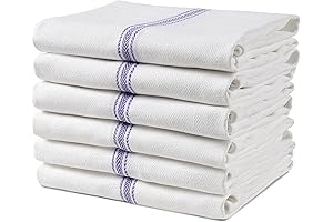 Kitchen Towel Set - 100% Cotton Kitchen Towels, Reusable Dish Rags, Blue...