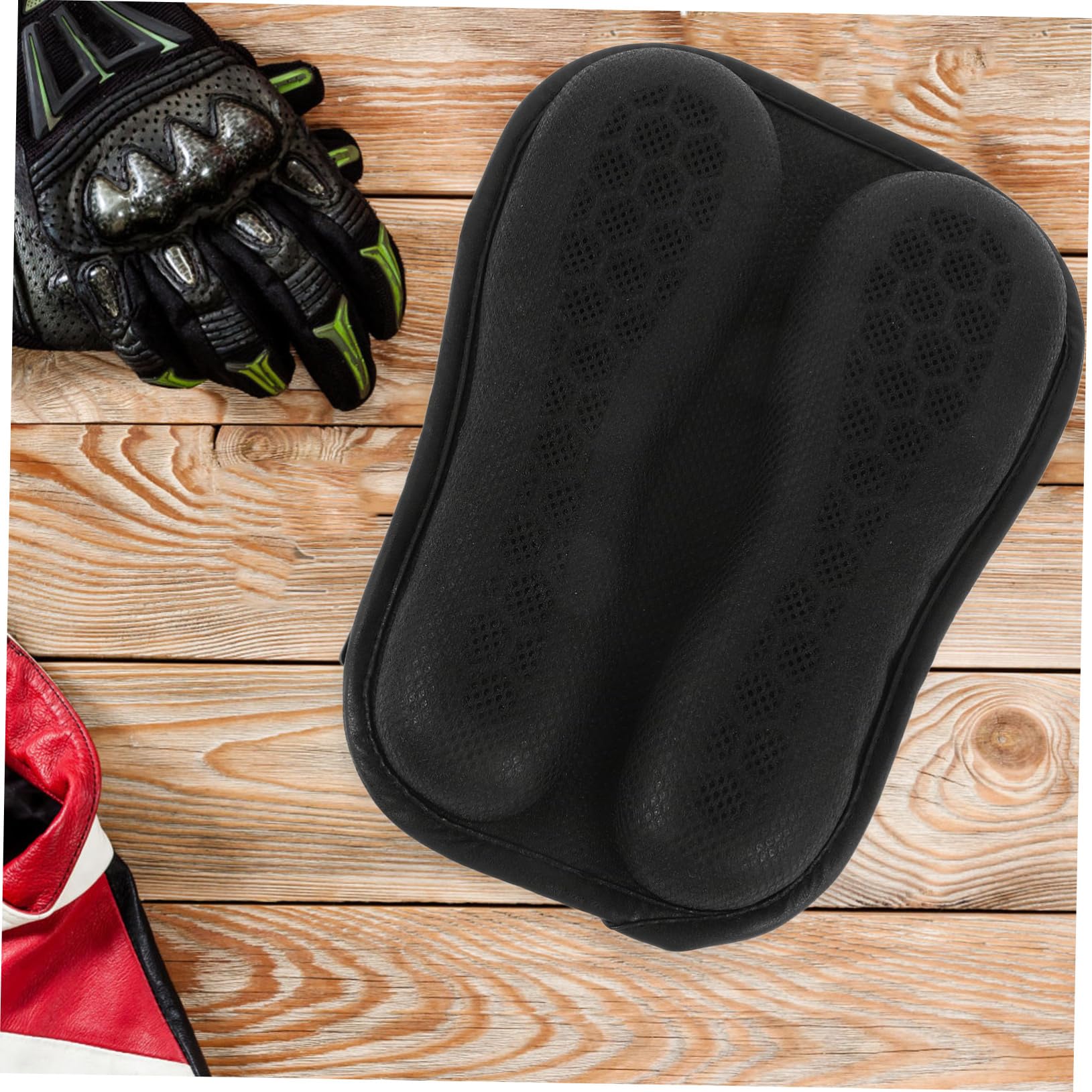 Cojín de Asiento de Motocicleta Negro de Gel 3D para Verano