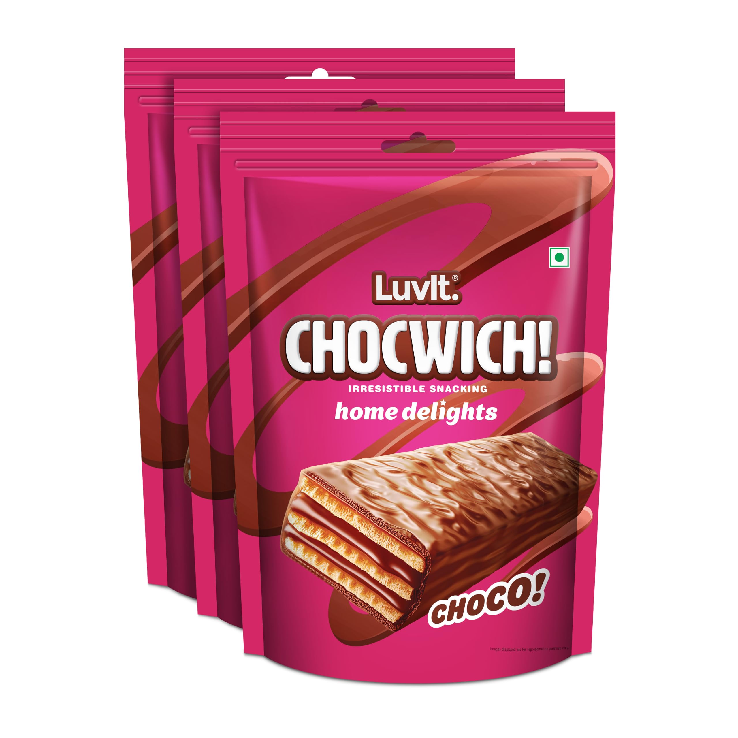 - Chocwich Home Delights Wafer Chocolates | Crunchy & Delicious | Homepack | Gift Combo | Pack Of 3-160 Gm Each