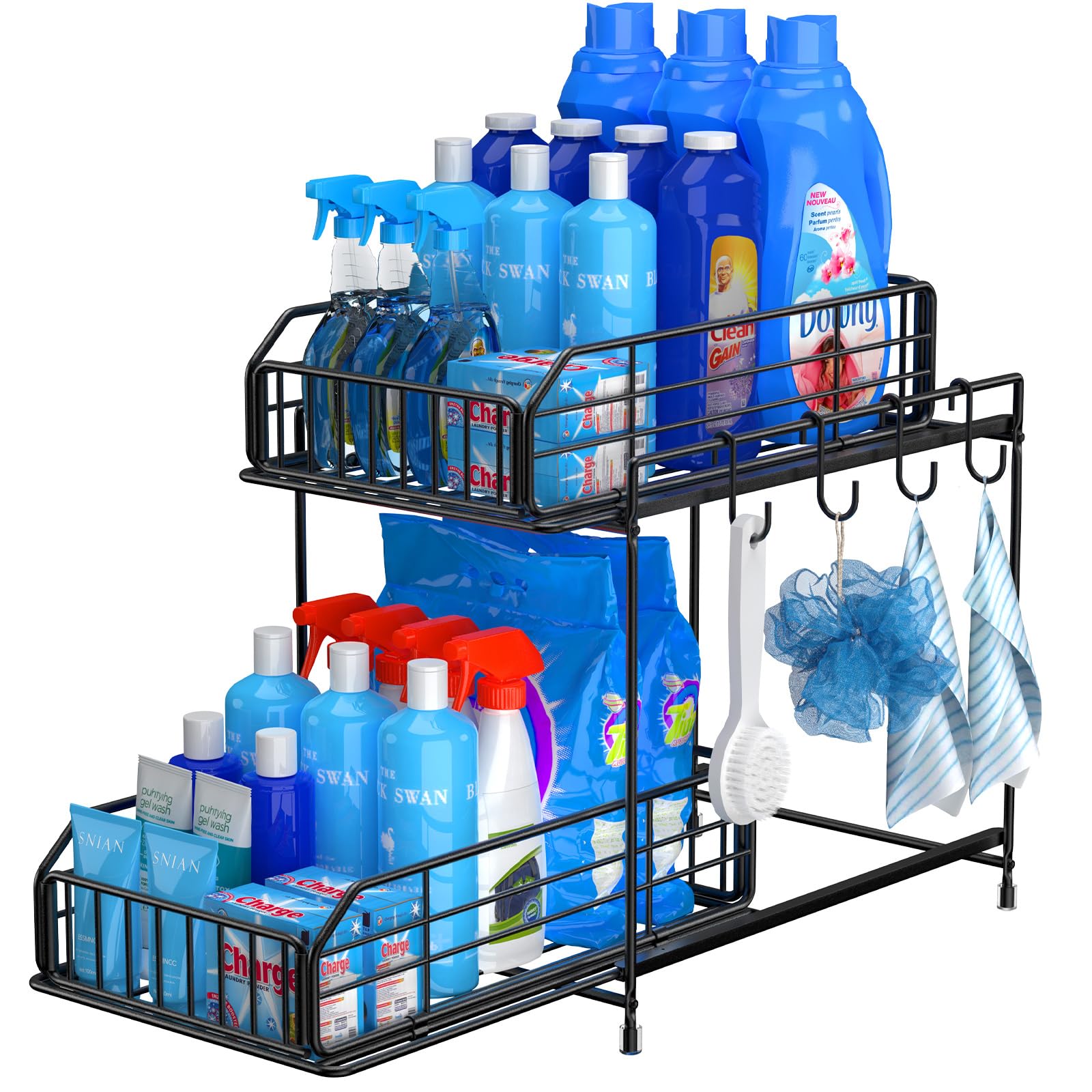 1 Pack Under Sink Cabinet Organizer-Upgraded