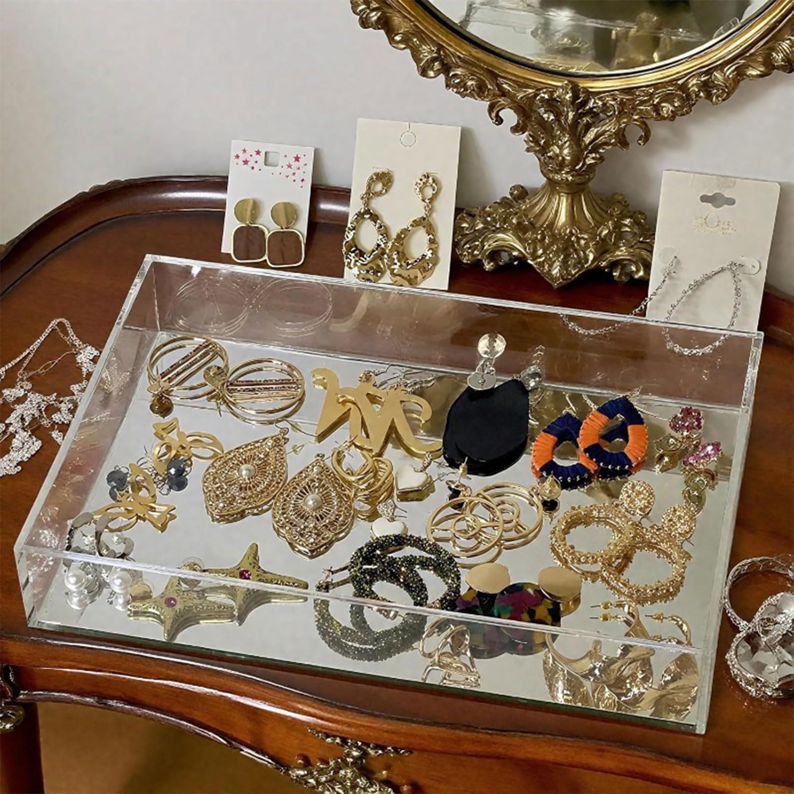 Caja misteriosa for Mujer, Juego de tarros de joyería misteriosa de Moda de 10 a 60, Que Incluye Collar, Pendientes, Anillo y Regalo de cumpleaños for Ella(Gold,60PCS)