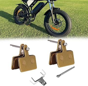 Front/Rear E-Bike Brake Pads, Semi-Metalic Bike Pad for Ridstar Q20 MINI / H20 / Q20 Lite Electric Bike, Accessories for Ridstar
