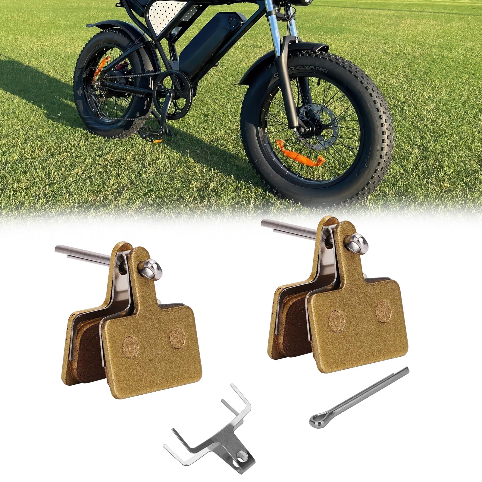 JESTOP 2 pastiglie per freno per bici, ad alte prestazioni, per Ridstar Q20/Q20 MINI/Q20 PRO/MN26/H20 PRO/DC26, pastiglie per freni a disco e molla semi-metallica e resina per freni a disco per