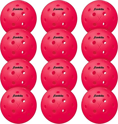 Franklin Sports Pelotas de pickleball para exteriores, bolas de pickleball X-40, aprobadas por Estados Unidos (USAPA), bola oficial del Open de