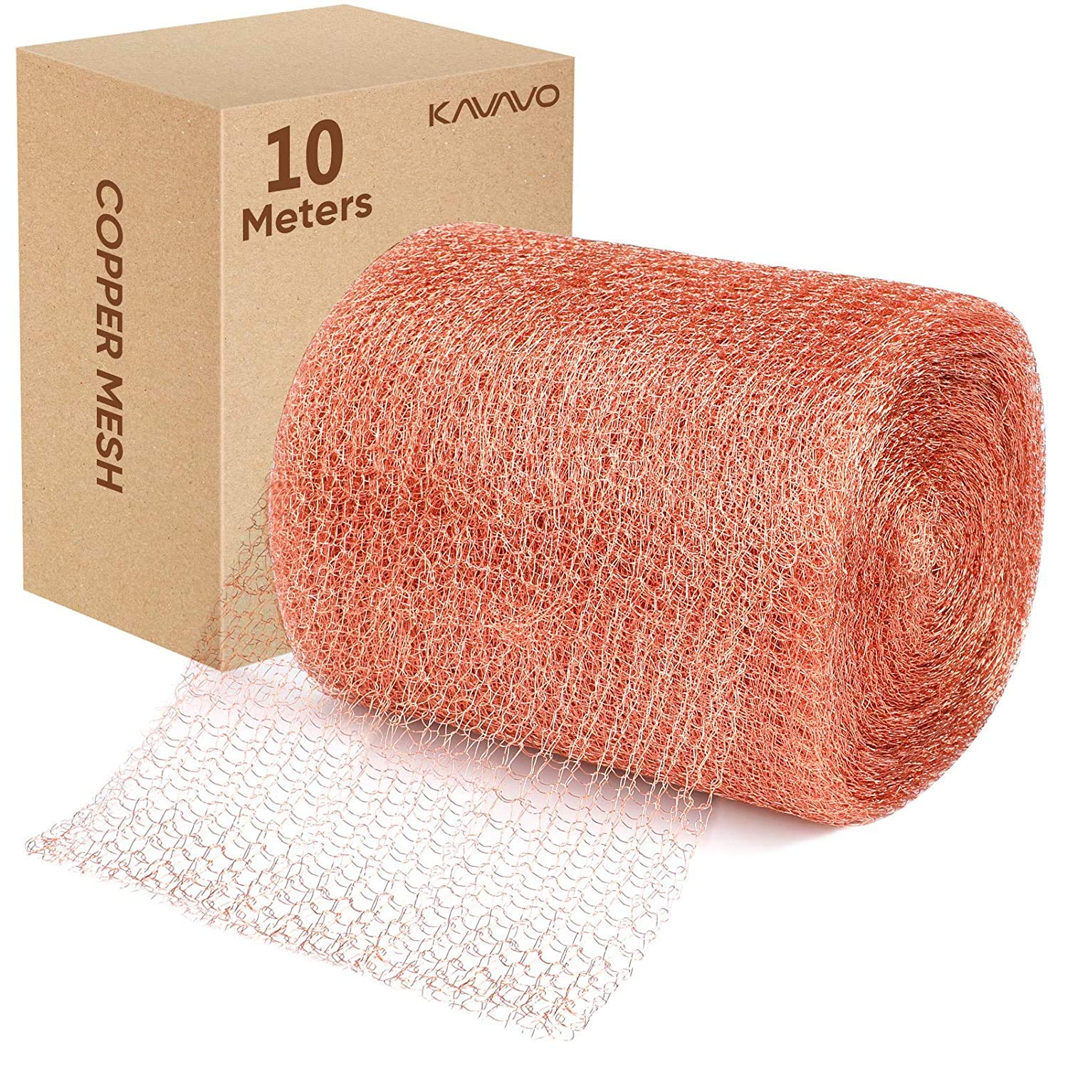 Copper Mesh,5" X 33 Feet,100% Pure Copper Mesh Roll Knit Copper Mesh,Gap Blocker for Building Hole,Protect Saplings&Seeds,Barbecue Grill Clean,Fill Fabric DIY (copper-10M)