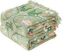 Vista 9 de Cobija para cama de estilo bohemio, 100 % algodón, ultra suave, edredón rústico, cobija de otoño, estampado floral, decoración de granja, cobija