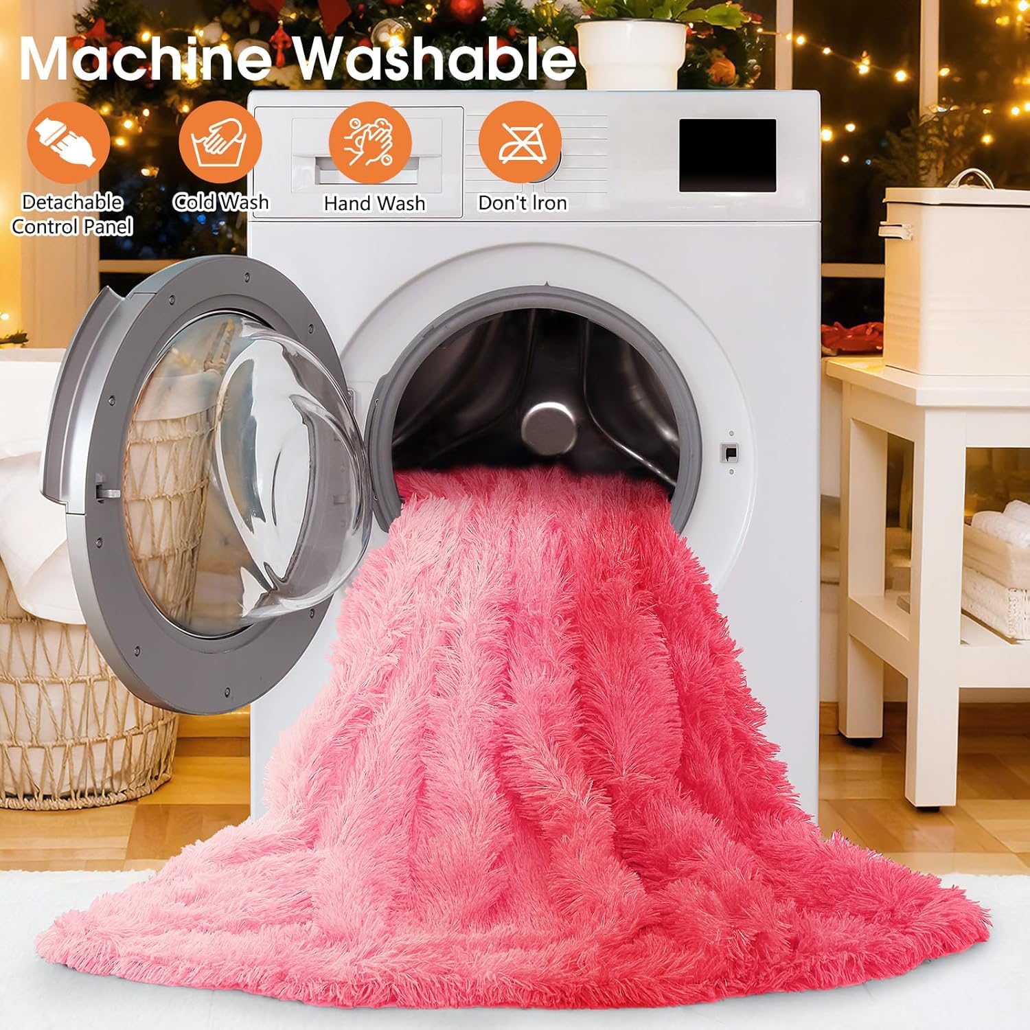 Heated Electric Blanket Twin,Warm Winter Birthday Gifts for Women Her Grandma–Faux Fur with Soft Sherpa,10 Heat Settings,5 Time Settings with Fast Heating, 62x84, Baby Pink - Image 7