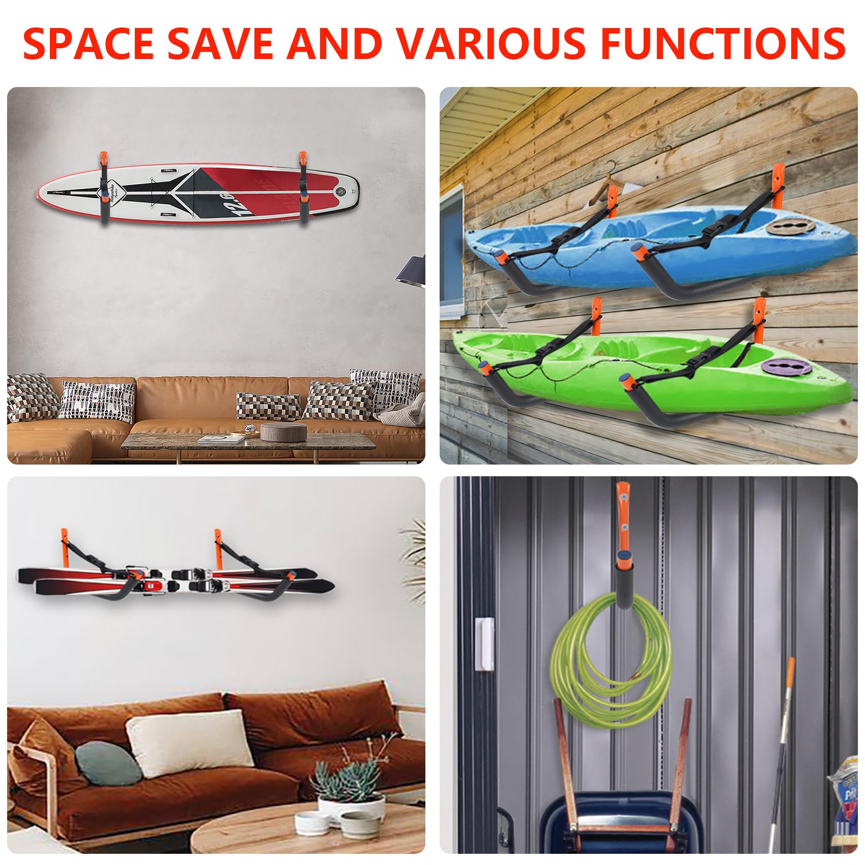 Kayak Wall Rack AA Products Kayak Storage Wall Mount Racks For