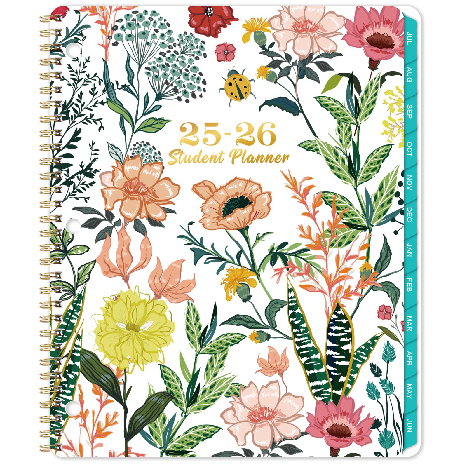 Student Planner 2025-2026 - School Planner 2025-2026, Jul. 2025 - Jun. 2026, 9'' x 11'', Weekly Lesson Calendar, Academic Year with Stickers, Week's Goals, Tabs, Twin-wire Binding and 3-Hole Punched