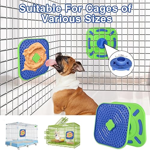 Miniatura 4 de CyperGlory Tapete interactivo para lamer jaula de perro, almohadilla de alimentación lenta de tamaño pequeño y mediano, alivio del aburrimiento y la