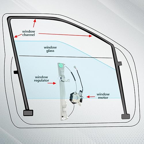 Miniatura 51 de Elevalunas eléctrico Trasero izquierdo Lado del conductor con motor se adapta a 2008-2012 para Ford Escape 2008-2011 para Mercury Mariner 2008-2011