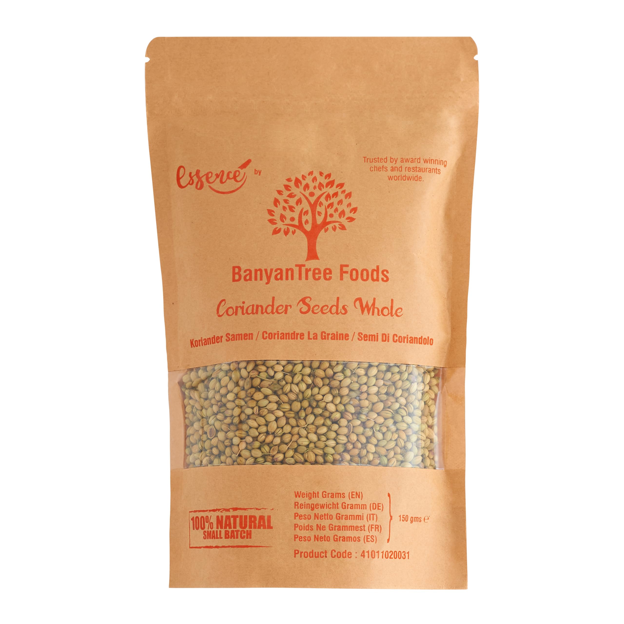 BanyanTree Foods Premium Coriander Seeds Whole (Dhania) 150g~ All Natural, Indian Origin