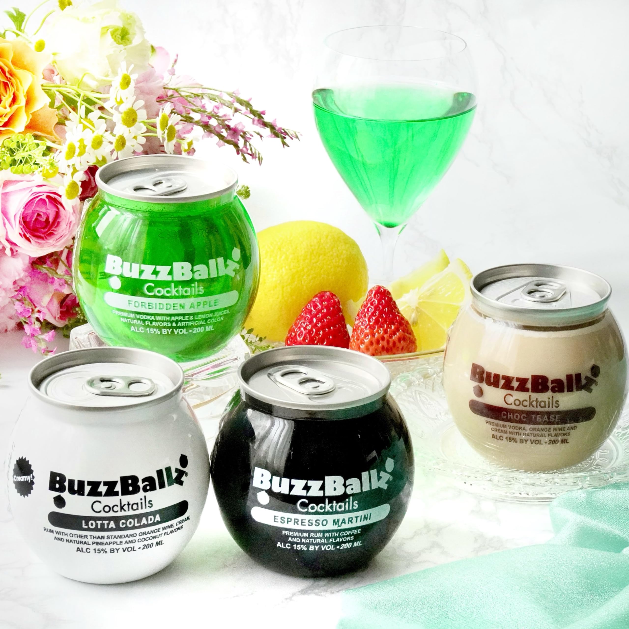 Amazon.co.jp: バズボールズ 4本セット 200ml 15度 × 4本 新感覚
