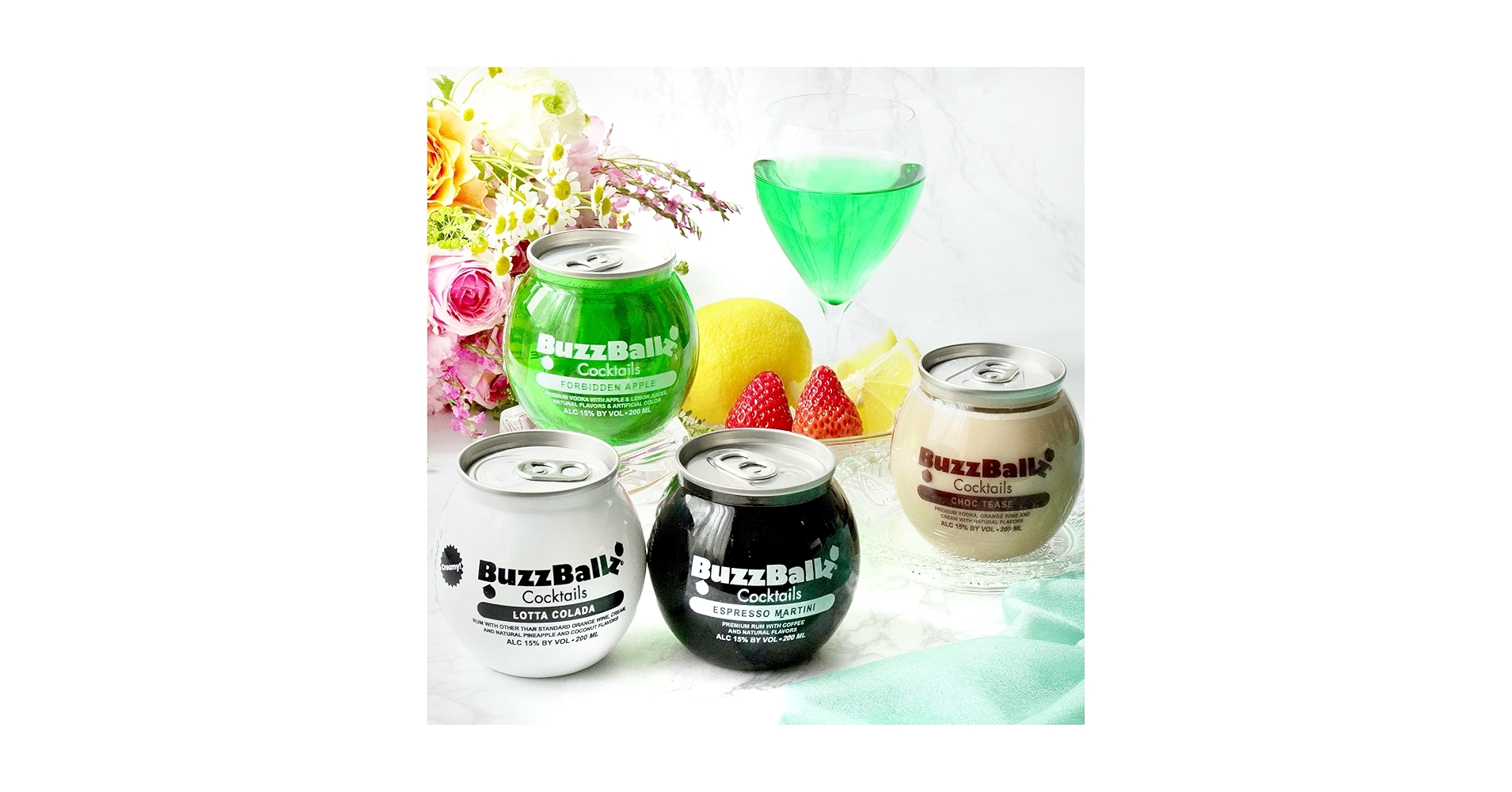 Amazon.co.jp: Buzz Balls RTD BuzzBallz Set of 4, 6.8 fl oz