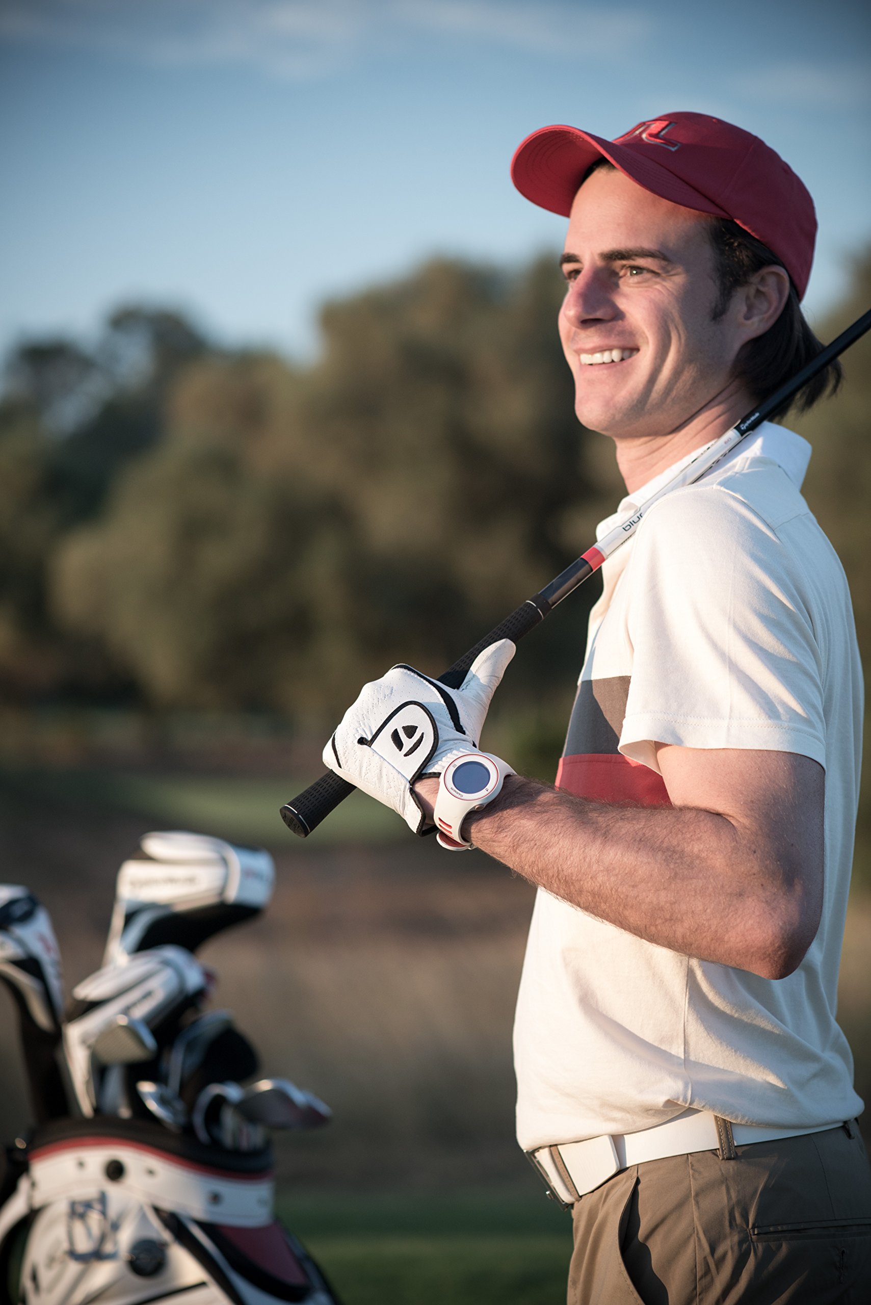 Garmin Approach S3 - Reloj con GPS para golf, color rojo / blanco