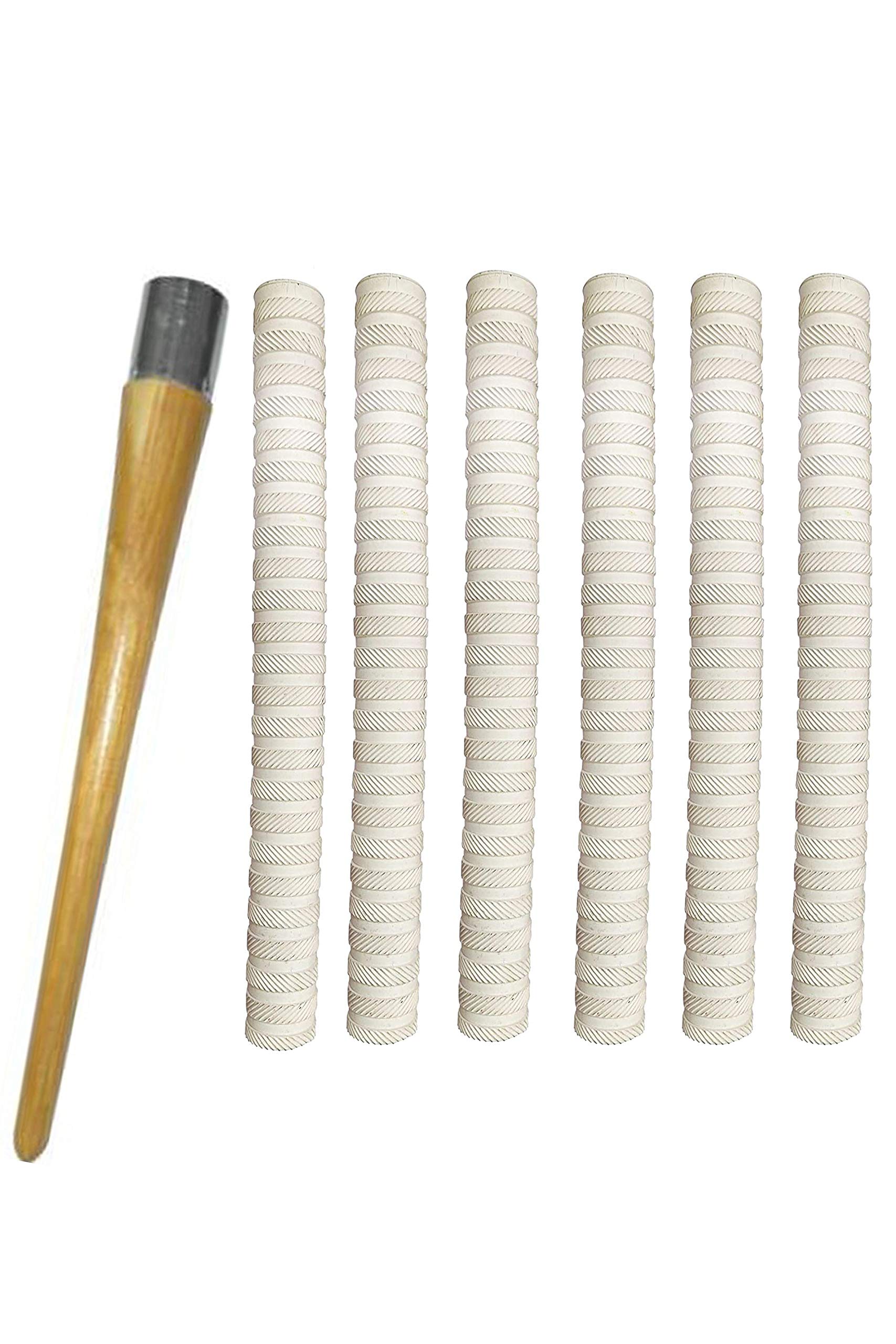 Y2M Set of 6 Cricket Bat White Grip (MSD) + One Wooden Grip Cone Gripper (B0927VYY77) Amazon Price History, Amazon Price Tracker